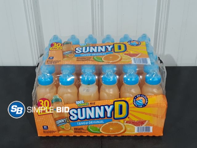 Lot 58-30759 - SunnyD Tangy Original (27) Pack-  unopened - damaged packaging