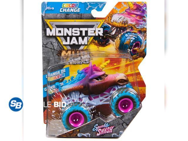 Lot 58-60398 - New Monster Jam Mud Blasters Sparkle Smash Color Change Monster Jam Truck 1:64 Die Cast Vehicle