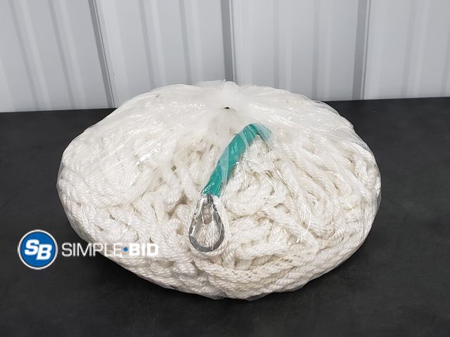 Lot 58-80374 - Large Braided Rope with Metal Eyelet Ends