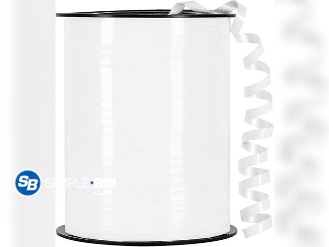 Lot 58-40273 - Lot of (4) New White Curling Ribbon,1/5 inch x 500 Yard White Curling Ribbon for Patriotic Gift Wrap...