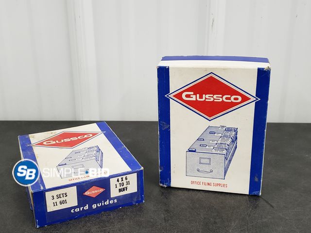 Lot 58-50963 - Lot of (2) Boxes of Gussco 4 x 6 Card Guides