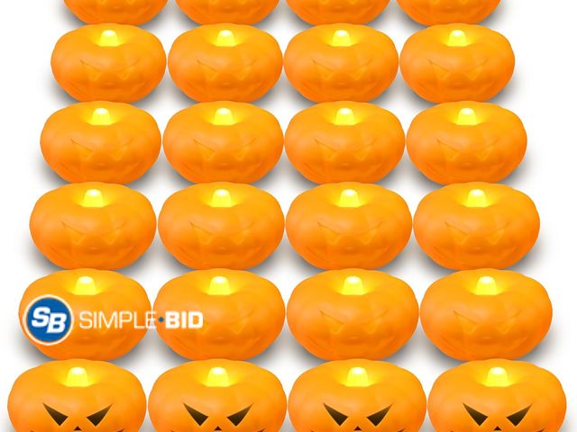 Lot 58-72211 - New Orange Floating Candles, 150+ Hours Waterproof, Fall Decorations for Home - 12Pack Flameless Pum...