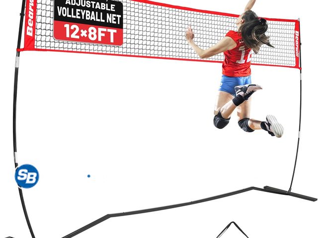 Lot 58-75728 - New Bearwill Volleyball Net, 12FT/20FT Portable Volleyball Net for Backyard