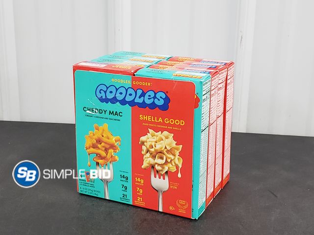 Lot 58-51071 - GOODLES! Lot of (8) Boxes of Goodles Cheddy mac, and shella good - unopened