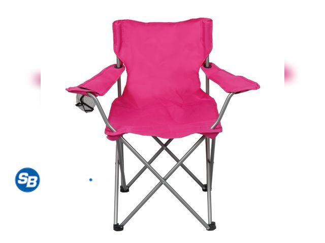 Lot 58-26908 - New Ozark Trail Basic Quad Folding Camp Chair with Cup Holder, Adult, Pink