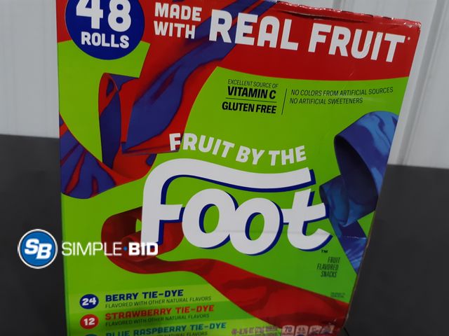 Lot 58-26184 - Fruit by the FOOT! Berry Tie Dye - Strawberry Tie Dye - Blue raspberry Tie dye - unopened - best by ...