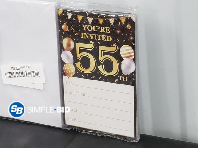 Lot 58-53884 - You're Invited 55th Party Invites and Envelopes