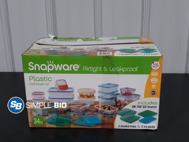 Lot 58-34621 - Snapware - Airtight and leakproof 34 pieces - appears unused