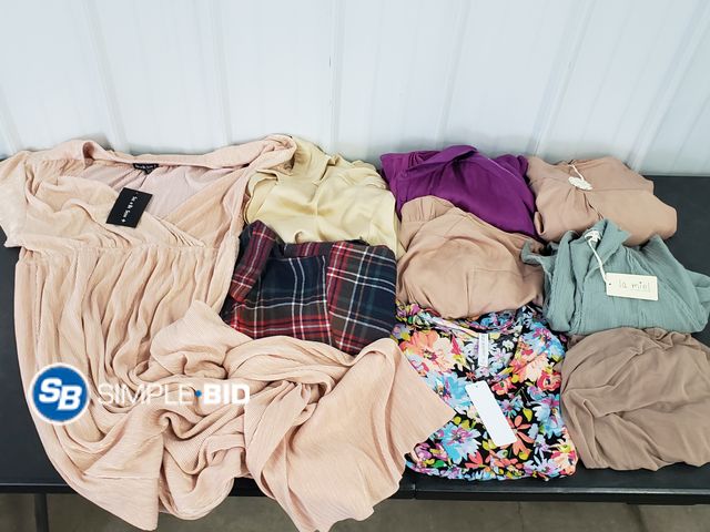 Lot 58-54505 - Lot of WOMEN'S Dress Shirts and Dresses -- Variety of styles - Mostly SIZE 2/3XL - lightly used to B...