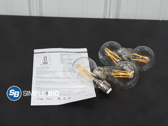 Lot 58-26816 - Lot of (4) E26 A15 6W Dimmable Edison LED Bulb