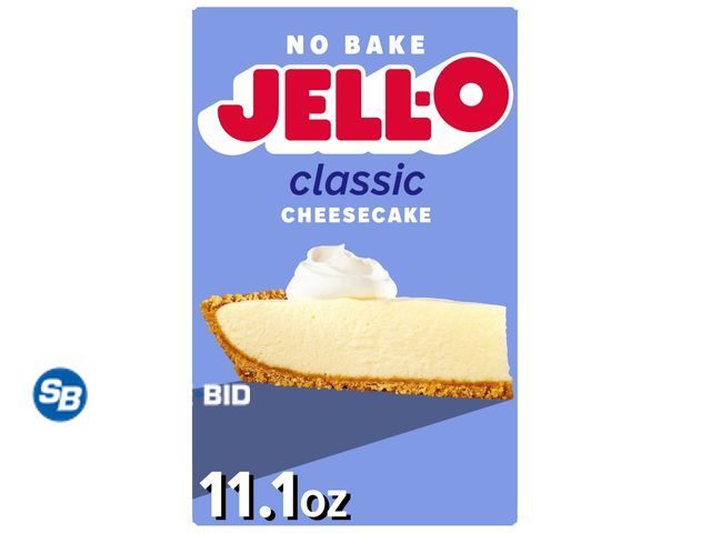 Lot 58-66329 - Lot of (2) Jell-O No Bake Classic Cheesecake Dessert Kit with Filling Mix and Crust Mix, 11.1 oz Box...