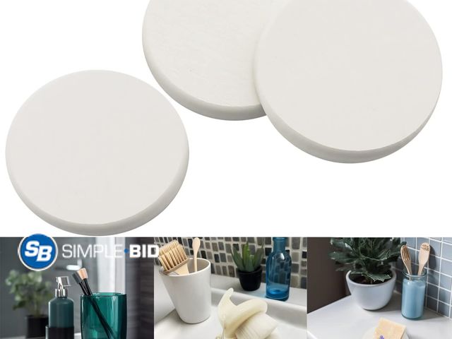 Lot 58-83337 - New Mucco Water Absorbing Stone Tray for Sink, Water Absorbent Diatomite Coasters, Premium Diatomace...