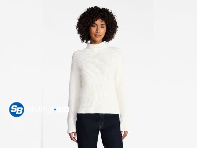 Lot 58-69092 - New Time and Tru Women's Funnel Neck Sweater, Midweight, Size XXL
