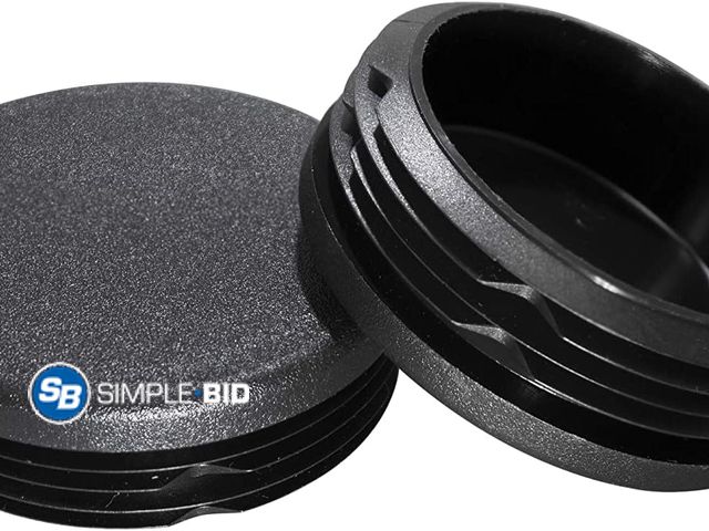 Lot 58-74640 - New Prescott Plastics 2.5" Inch Round Plastic Plug Insert (10 Pack) End Cap for Metal Tubing, Fence,...