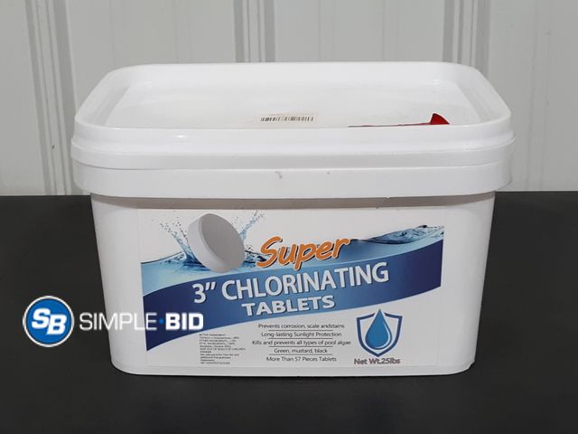 Lot 58-22069 - Super 3" Clorinating Tablets 25lbs Bucket - New