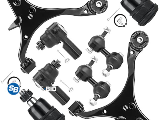 Lot 58-29433 - AUTOSAVER88 Front Supension Kit Compatible with 2001-2005 Civic(Non-SI)/Acura EL -w/Control Arm, Bal...