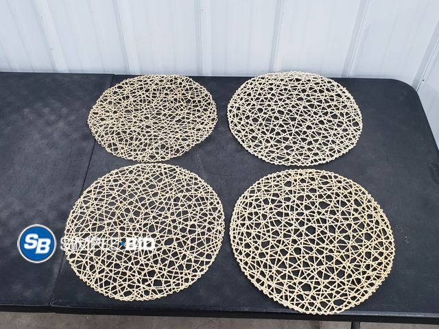 Lot 58-75873 - Lot of (4) 15" Circular Placemats