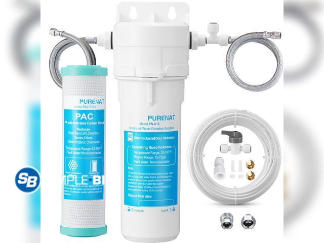 Lot 58-74347 - New Under Sink Water Filter System - Both for Faucet &amp; Refrigerator/Ice Maker | 10"Compound Filt...