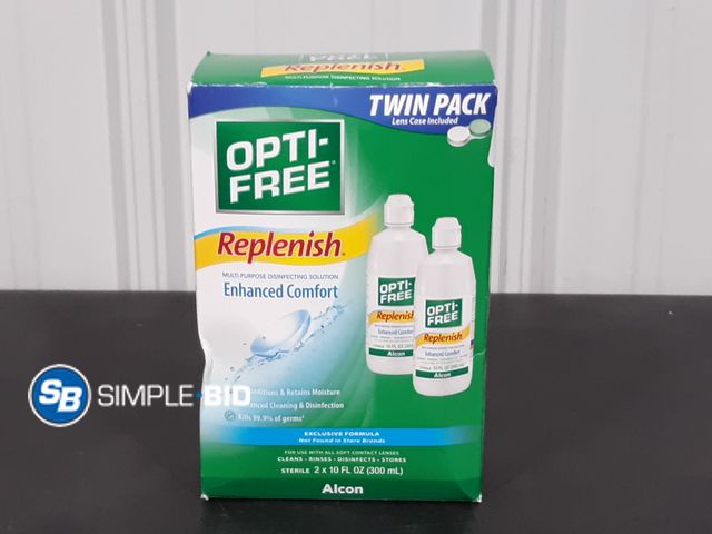 Lot 58-21109 - New Opti-Free Replenish Multi-purpose Disinfecting Solution - TWIN PACK