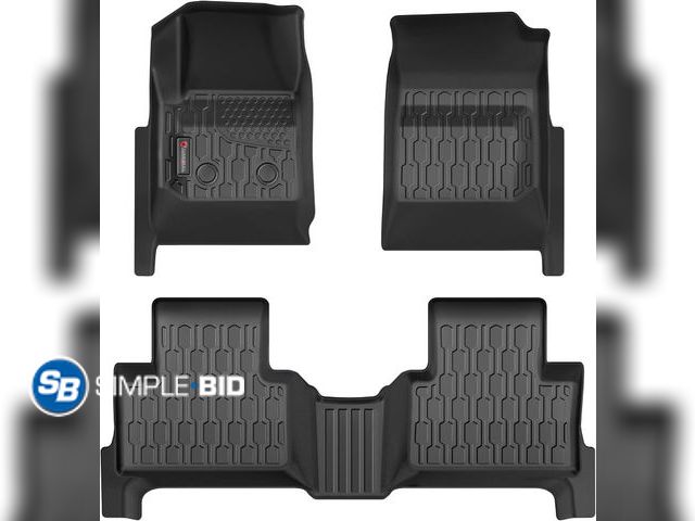 Lot 58-59440 - New Floor Mats Compatible with 2015-2022 Chevy Colorado/GMC Canyon Crew Cab, All Weather TPE Floor L...