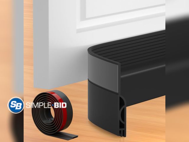 Lot 58-78125 - New Door Draft Stopper, Door Sweep for Bottom of Door, Under Door Gap Filler for Exterior &amp; Inte...