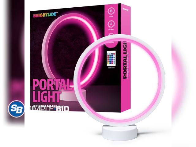 Lot 58-54209 - New BrightSide LED Portal Light, Multicolor RGB Ring Lamp, 16 Colors, Dimmable, USB-Powered