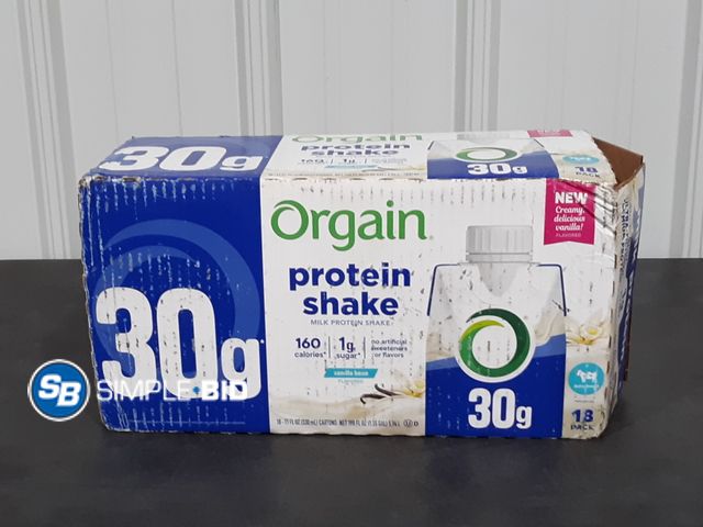 Lot 58-35415 - Orgain Protein Shake -- VANILLA BEAN -- 16 pack - unopened