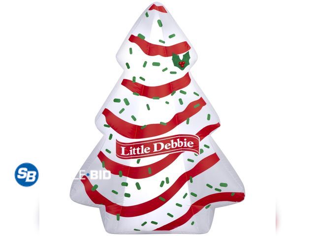 Lot 58-37077 - New 4.5 ft Little Debbie Snack Cake Tree Christmas Airblown Yard Inflatable, Multicolor, by Holiday ...