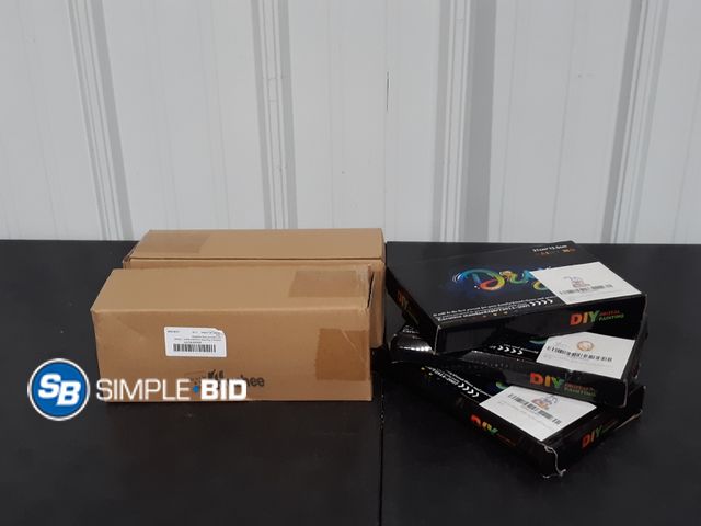 Lot 58-35181 - Lot of Easter Supplies - (2) Pink Cloth Easter Baskets and (3) Paint By Number Kits