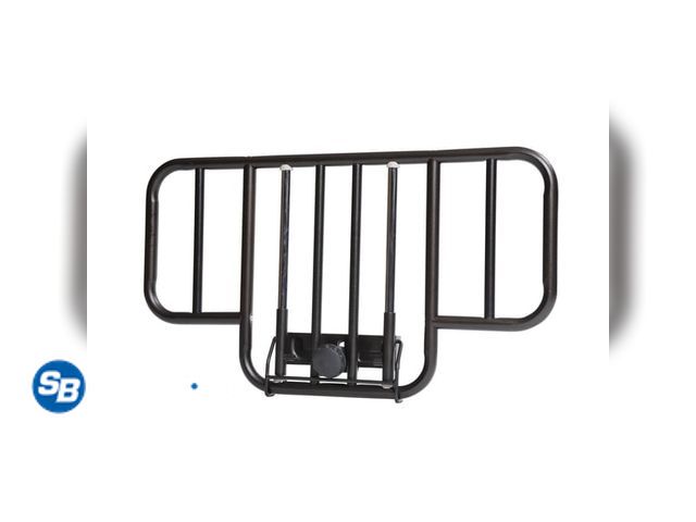 Lot 58-74884 - Drive Medical No Gap Half Length Side Bed Rails with Brown Vein Finish, 1 Pair - appears unused