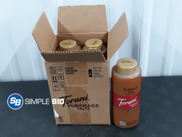 Lot 58-38960 - Lot of (4) New Torani Puremade Sauce - PUMPKIN PIE best by 8/25