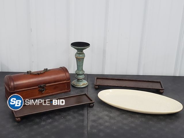 Lot 58-84951 - Lot of Home Decor including Platers, Candle holders, and much more