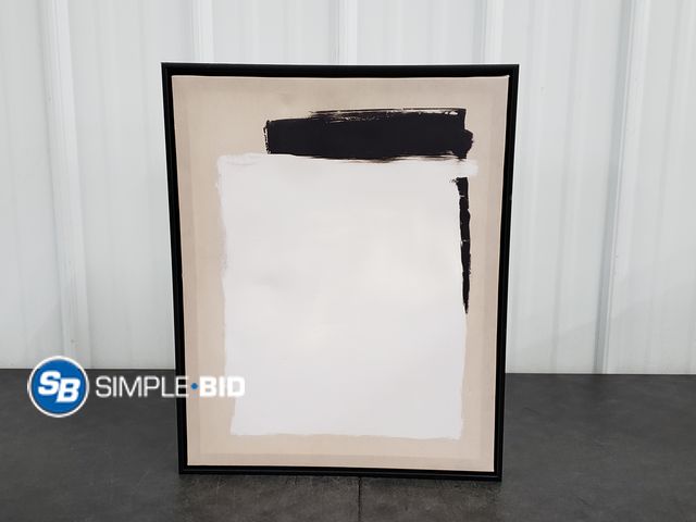 Lot 58-69324 - Decorative Abstract Canvas Framed Wall Decor - approx. 20" x 15"