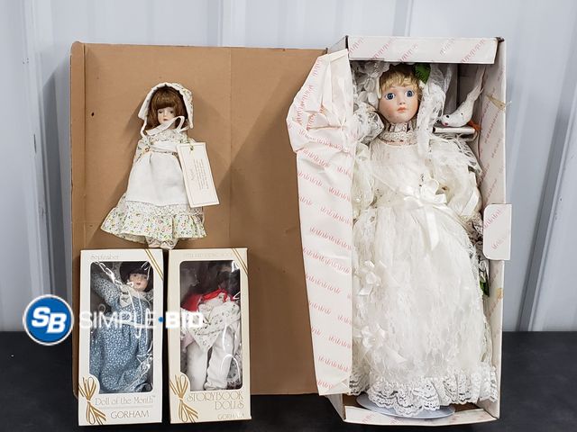 Lot 58-67784 - Lot of Vintage Storybook Dolls -- Gorham -- little Red Riding hood, September, and more