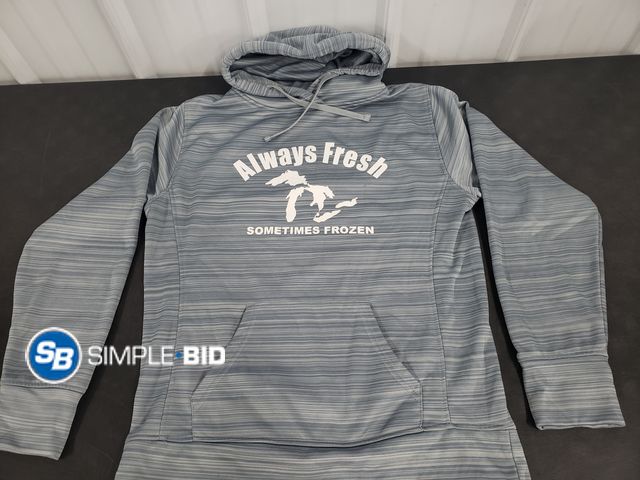 Lot 58-68514 - Hooded Sweat Shirt - Size XL - Light use - "Always Fresh - Sometimes Frozen"