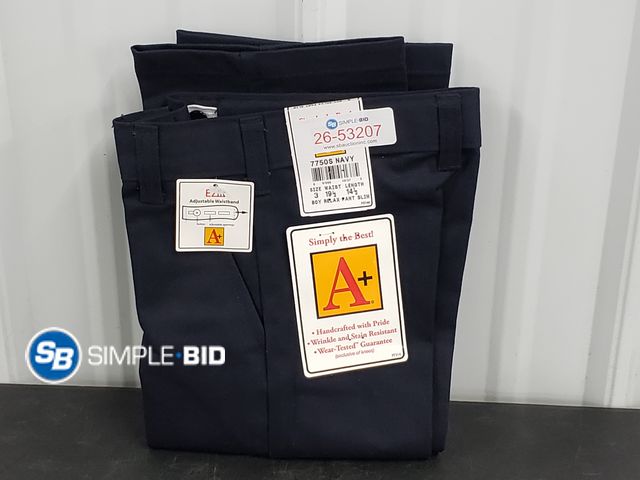 Lot 58-53207 - A+ Simply the Best! - With Adjustable Waistband - Size 3 - 19.5x14.5  - Boys - Navy