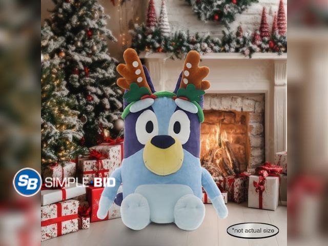 Lot 58-31721 - New BLUEY! Jumbo Plush with Reindeer ears