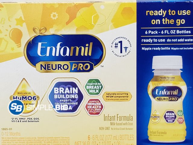 Lot 58-70403 - Enfamil NeuroPro Ready to Feed Baby Formula, 6 fl oz, 24 Count  - BB 10/2026