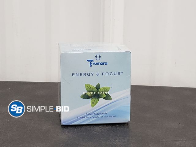 Lot 58-77844 - New Trumora Energy &amp; Focus 6 Pack Mint Dietary Supplement Brand New Sealed