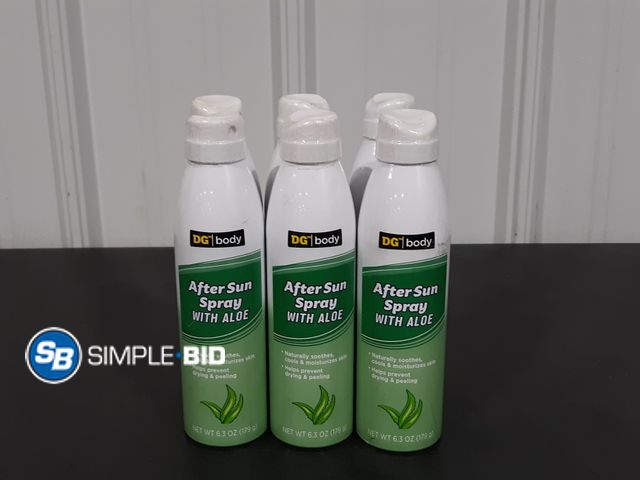 Lot 58-34651 - Lot of (6) After Sun spray with aloe - unused