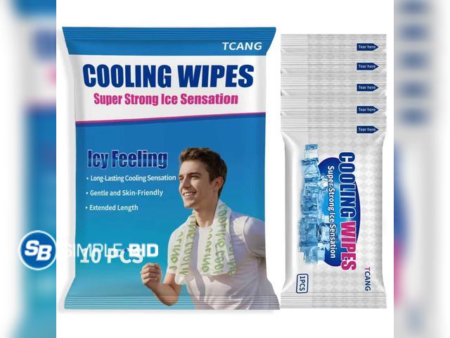 Lot 58-83209 - New 10 Pack Cooling Body Wipes, Alcohol-Free Cooling Towelettes Cooling Towel Alternative for Outdoo...