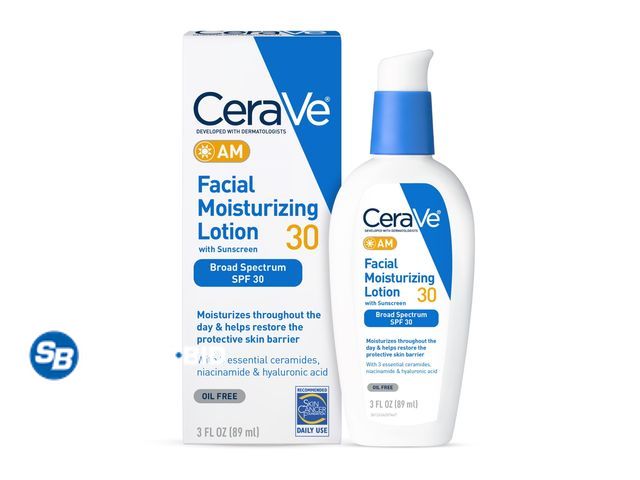 Lot 58-68630 - New CeraVe AM Face Moisturizer with Broad Spectrum Protection, SPF 30,3 oz