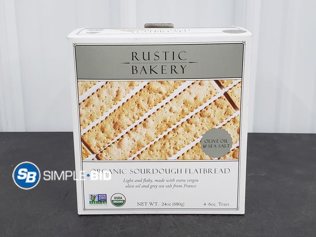 Lot 58-31027 - Rustic Bakery Organic Sour Dough Flatbread 3 6 oz trays - unopened