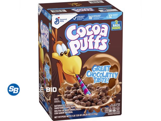 Lot 58-77273 - Cocoa Puffs Cereal - 2 bags - unopened - expired