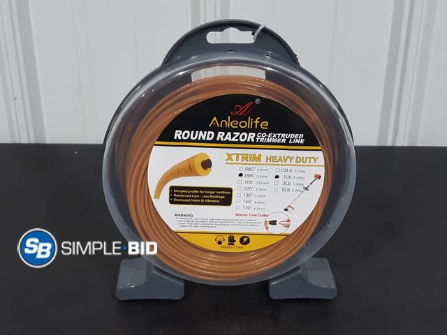 Lot 58-17621 - Anleolife Round Razor CO Extruded Trimmer Line - .095 (2.4mm) 1lb