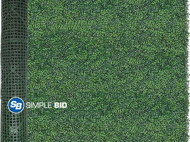 Lot 58-31896 - New Artificial Boxwood Roll,48x120 in (40 sqft) UV-Anti Faux Ivy Boxwood Hedge Leaf Grass Wall for P...