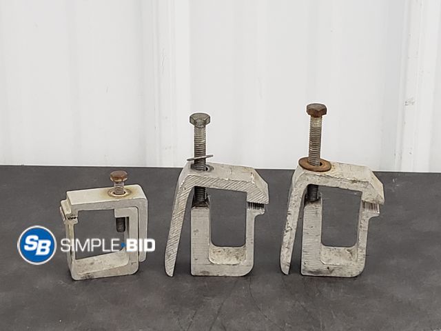 Lot 58-75747 - Lot of (3) Heavy Duty Aluminum Mounting Clamps