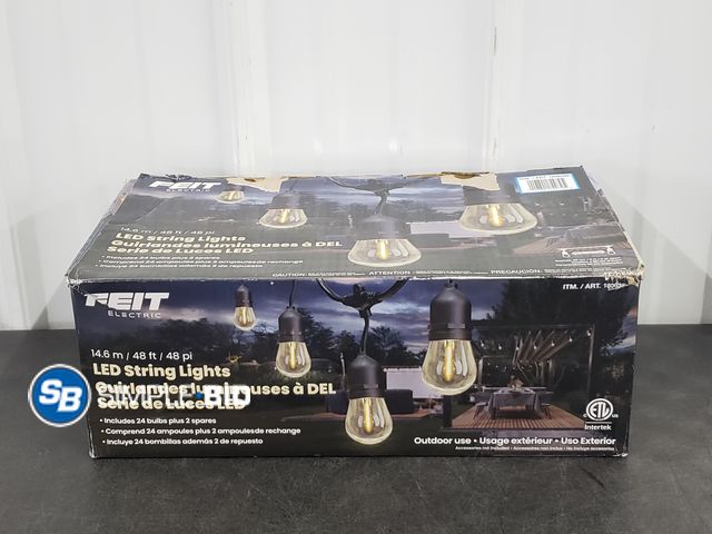 Lot 58-70432 - Feit Electric LED String Lights (does not come with the bulbs) - appears unused