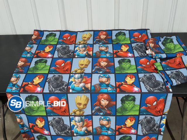 Lot 58-28903 - Lot of (3) Marvel Curtain Panels - 5 Foot Long - 41" Wide - Used but in Good Condition