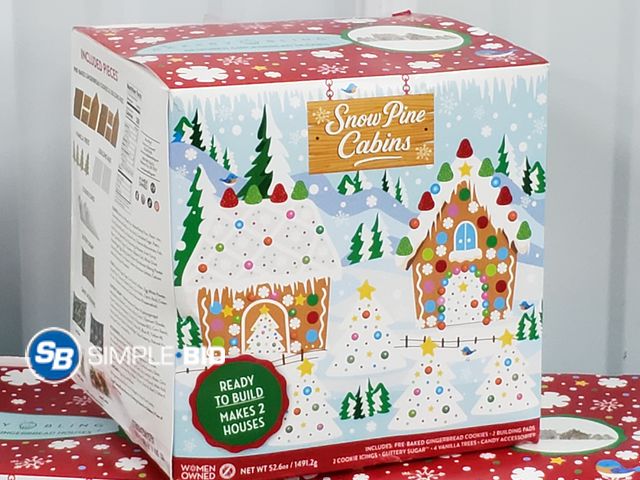 Lot 58-77178 - Lot of (10) Snow PIne Cabins (Gingerbread houses) -- Ready To Build -- Makes 2 Houses - - BB 8/2026
